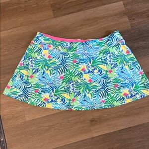 Lilly Pulitzer XXL Aila Tropical Print Skort - Blue, Green, Yellow, Pink GUC